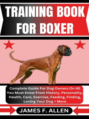 cover image of TRAINING BOOK FOR BOXER